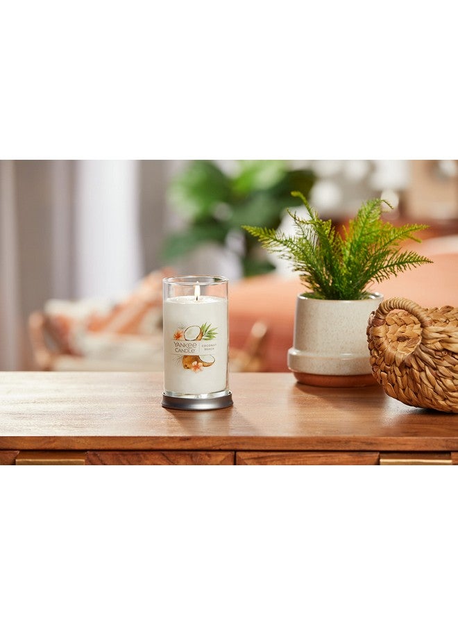 YANKEE CANDLE Yankee Candle Coconut Beach Signature Medium Pillar Candle, White, 14.25oz - Image 5