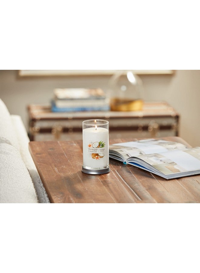 YANKEE CANDLE Yankee Candle Coconut Beach Signature Medium Pillar Candle, White, 14.25oz - Image 4