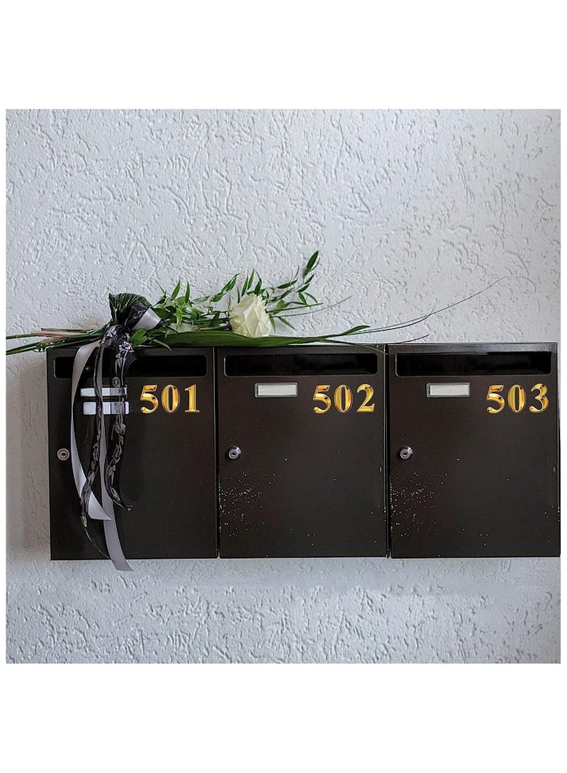 NANAO Self-Adhesive 2 inch Mailbox Numbers 0-9 Street Address Door House Numbers Signs for Apartment,Office,Residence,House Mailbox (Gold)  - Image 3