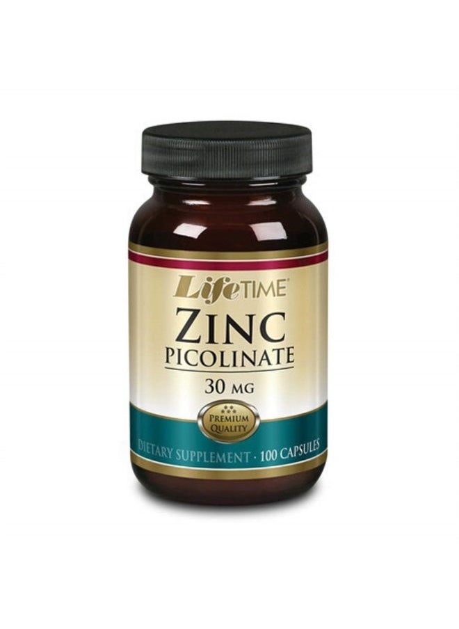 Lifetime - LIFETIME Zinc Picolinate, Capsule (Btl-Glass) 30mg | 100ct - Image 1