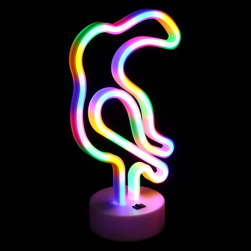 Toucan Shape LED Neon Lamp Acrylic Backplate Multipurpose Scene Layout Light Decorative Table Lamp for Bedroom Living Room - Image 1