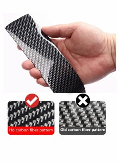 KASTWAVE Car Door Edge Guards, Door Entry Guards Scratch Cover Protector, Carbon Fiber Rubber Car Bumper Door Guard /Rear Bumper Guard Scratch Scratch Protection Strip 100% waterproof(Width 5CM Long 2.5M)  - Image 4