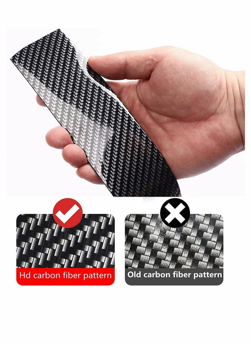 KASTWAVE Car Door Edge Guards, Door Entry Guards Scratch Cover Protector, Carbon Fiber Rubber Car Bumper Door Guard /Rear Bumper Guard Scratch Scratch Protection Strip 100% waterproof(Width 5CM Long 2.5M)  - Image 4