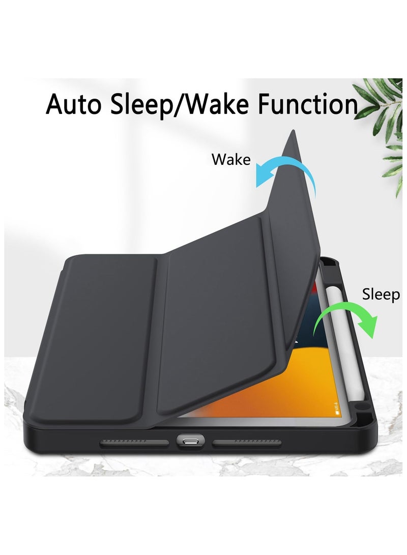 DUSALA Case for iPad Pro 10.5-Inch and iPad Air 3 (10.5-Inch 2019, 3rd Generation) with Pencil Holder, Slim Stand Protective Cover with Clear Transparent Back Shell for iPad Pro 10.5 inch Tablet, Support Auto Wake/Sleep, (Black) - Image 4