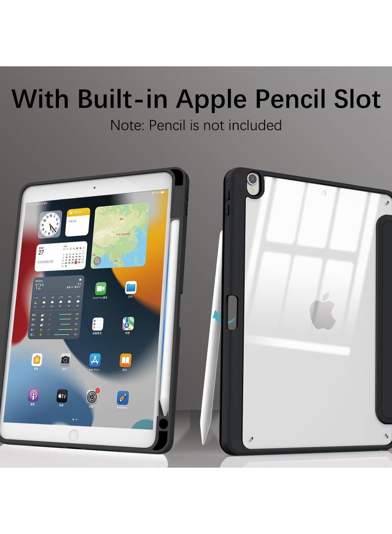 DUSALA Case for iPad Pro 10.5-Inch and iPad Air 3 (10.5-Inch 2019, 3rd Generation) with Pencil Holder, Slim Stand Protective Cover with Clear Transparent Back Shell for iPad Pro 10.5 inch Tablet, Support Auto Wake/Sleep, (Black) - Image 3