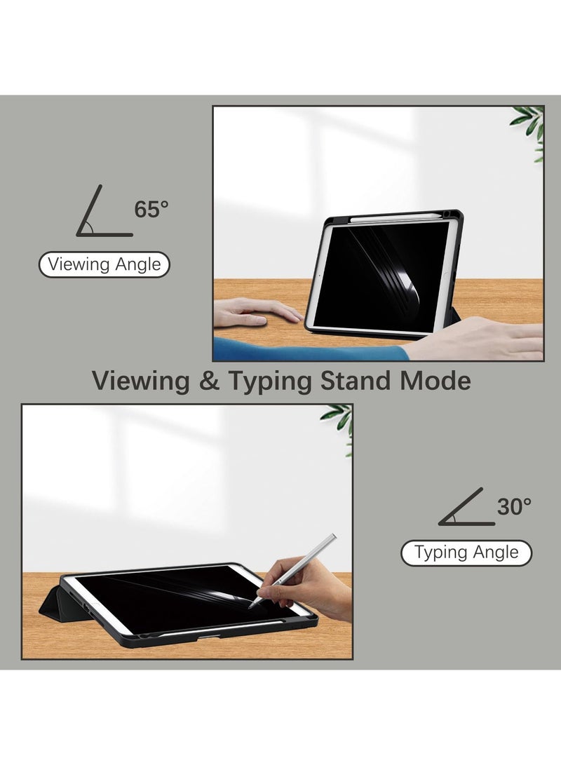 DUSALA Case for iPad Pro 10.5-Inch and iPad Air 3 (10.5-Inch 2019, 3rd Generation) with Pencil Holder, Slim Stand Protective Cover with Clear Transparent Back Shell for iPad Pro 10.5 inch Tablet, Support Auto Wake/Sleep, (Black) - Image 5