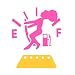 Sylvil 2 PCS Funny Car Fuel Tank Cap Stickers Waterproof Automotive High Gas Consumption Decal Fuel Gage Empty Stickers for Truck Motorcycle SUV Car Accessories Pink Hair Female - Image 2