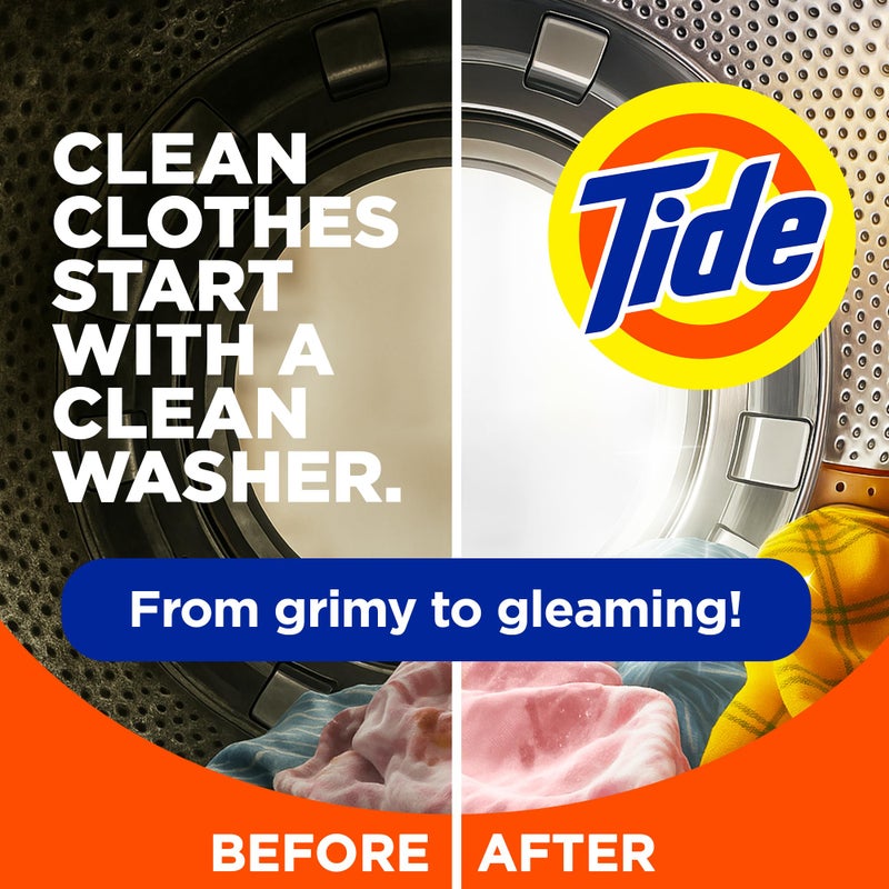 Tide Washing Machine Cleaner by Tide, Washer Machine Cleaner with Oxi for Front and Top Loader Washer Machines, Deep Cleaning Residue & Odor Eliminator, 7 Month Supply - Image 2