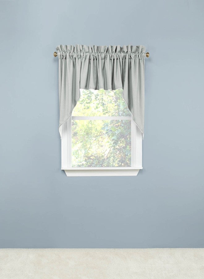 Renaissance Home Fashion Emmett 3Piece Lined Swag Set, 102 X 36,Silver,102" X 36" - Image 1
