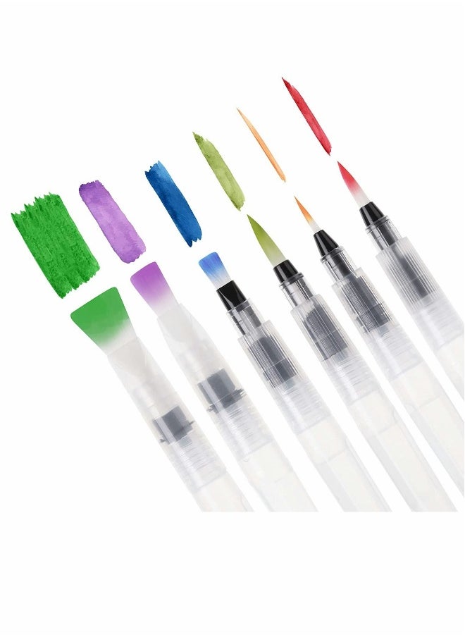 Generic Watercolor Pen Set, Water-soluble Refillable Pen, Suitable for Painting Lovers and Beginners, Various Types of Brushes to Meet a Variety Scenes (6 PCS)  - Image 1