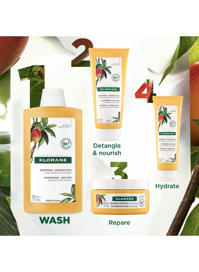 كلوران شامبو مغذي بزبدة المانجو، يرطب ويرطب الشعر الجاف، خالي من البارابين والسيليكون وSLS، 13.5 أونصة سائلة - Image 4