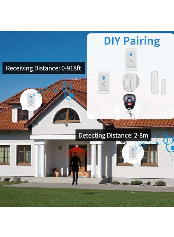 36 نغمة رنين متجر متجر جرس ترحيب لاسلكي للأمن المنزلي مزود بمستشعر حركة بالأشعة تحت الحمراء PIR ونظام إنذار دخول الجرس - Image 4