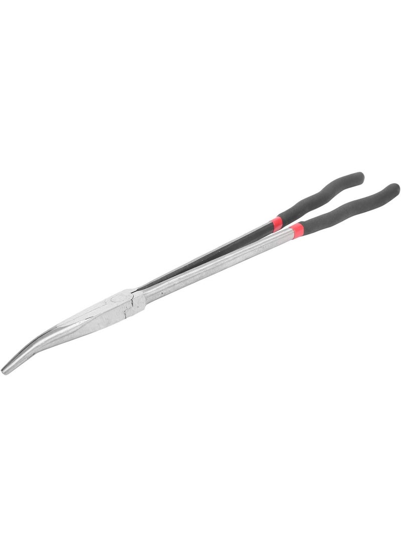 GGOOT Extended Handle Pliers, 16in 400mm Needle Nose Pliers, 25 Degree Curved Nose Pliers Repair Tools for Lathe and Turning Industrial Hardware Tool - Image 1