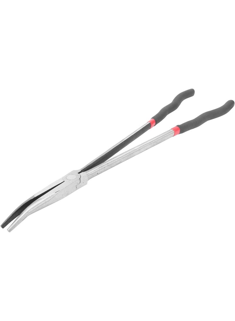 GGOOT Extended Handle Pliers, 16in 400mm Needle Nose Pliers, 25 Degree Curved Nose Pliers Repair Tools for Lathe and Turning Industrial Hardware Tool - Image 5