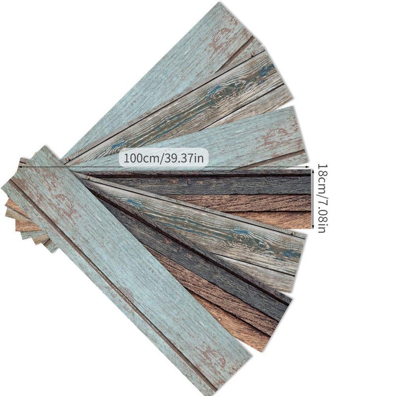 فان لايف Funlife 14pcs Permhouse Peel and Stick Stair Stair Strip strip strip strip stair paper paper stair stair scal for steps 7.08 "" x39.37 "American Retro - Image 3