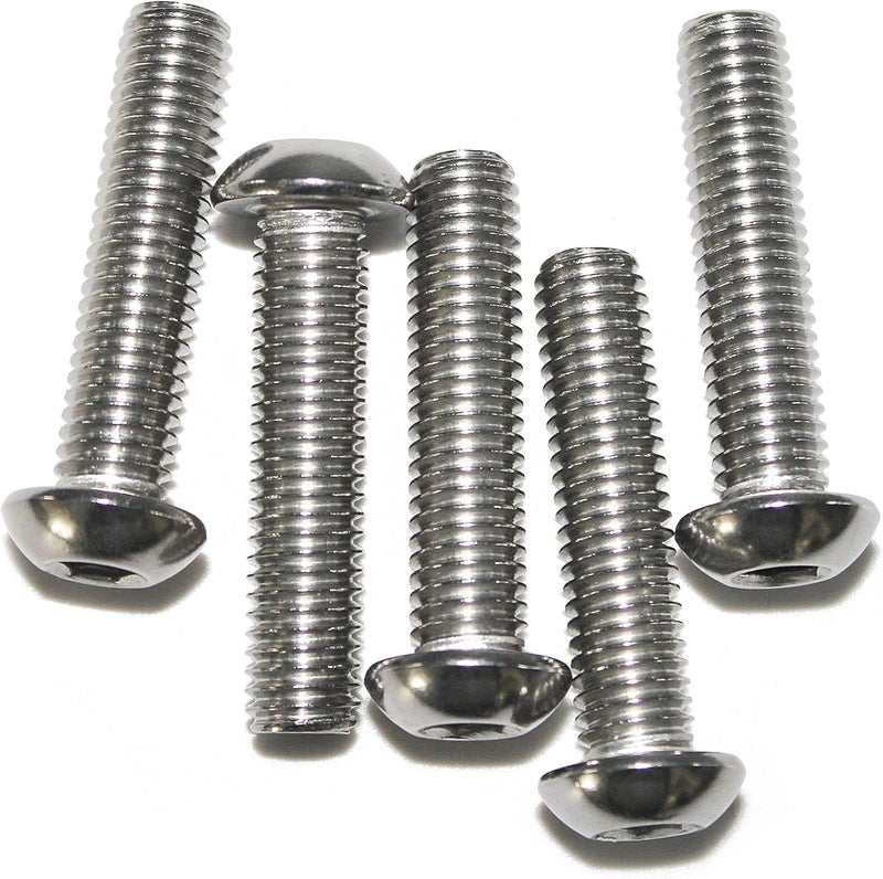 Fullerkreg 25 Pack M4-0.70 x35mm Button Head Socket Cap Bolts Screws, 18-8 Stainless Steel, Allen Hex Drive, ISO 7380, by ,Come in a Plastic Case - Image 1
