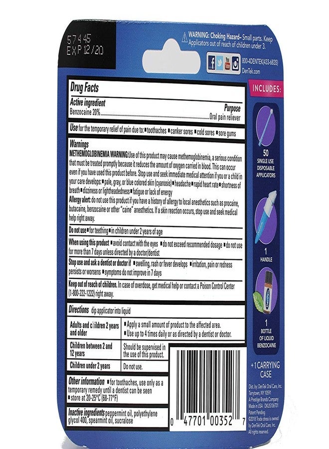 DenTek Instant Oral Pain Relief Maximum Strength Kit for Toothaches, 50-Count per Pack (2-Pack) - Image 2