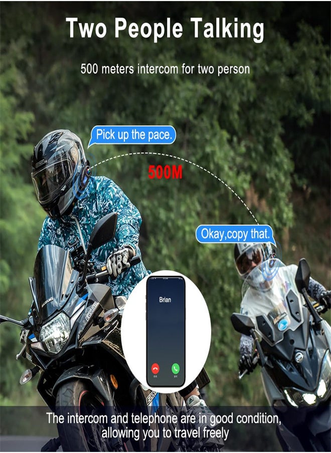 KASTWAVE - Motorcycle Helmet Bluetooth Headset, Helmet Bluetooth Intercom BT5.3 Noise Cancellation 6EQ HiFi Stereo, Headphone Speakers LCD Screen, Support FM Radio, Music Share, SD Card - Image 1