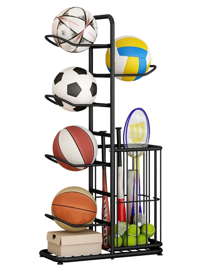 DubaiGallery Ball Stand Basketball Storage Rack Ball Holder Sports Equipment Storage Rack  - Image 1