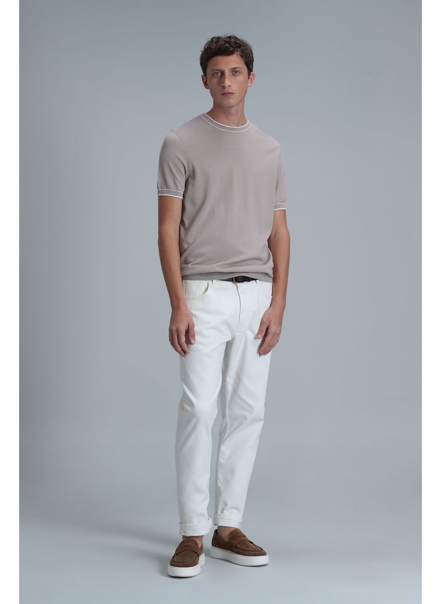Lufian - Men's Steve Sweater 111090074 Beige - Image 1