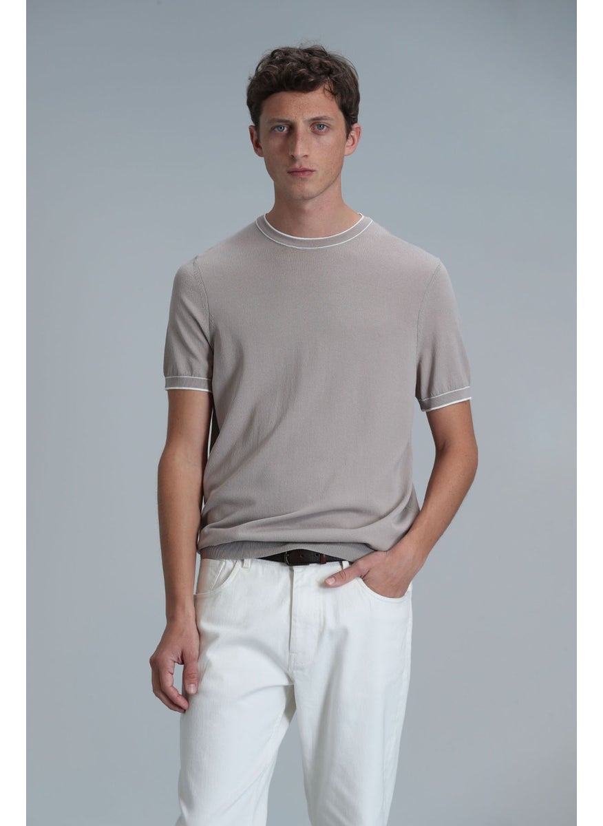 Lufian - Men's Steve Sweater 111090074 Beige - Image 1