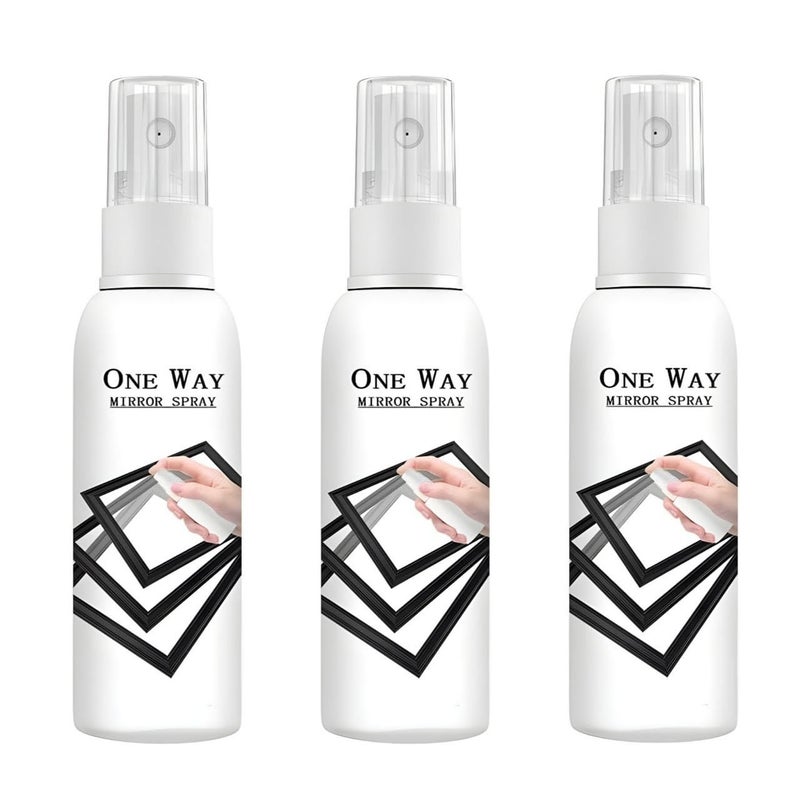 VISIONEX One Way Privacy Spray for Glass Windows,Car Rearview Mirrors SprayNano Coating One Way Mirror Spray, Mirror Effect Spray (3) - Image 1