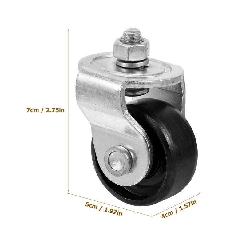 2 Ton Hydraulic Floor Jack Replacement Caster Wheels 2PCS Heavy Duty Workshop - Image 3