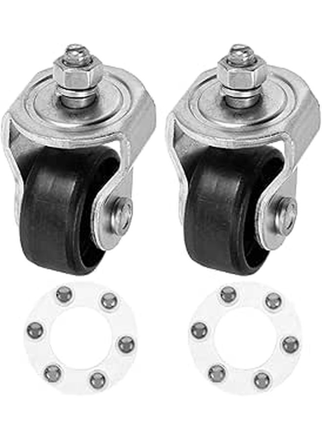 2 Ton Hydraulic Floor Jack Replacement Caster Wheels 2PCS Heavy Duty Workshop - Image 1