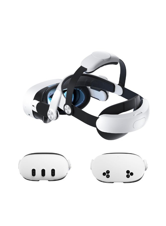 حزام رأس لـ Quest 3 / Quest 3S، رباط رأس قابل للتعديل ومتين لـ Oculus/Meta Quest 3/Quest 3S، حزام بديل فاخر مع وسادة إسفنجية PU لدعم محسّن - Image 1