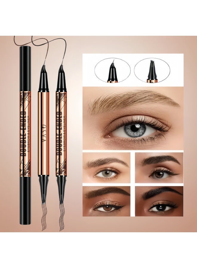 OSYA 2 Way Quick Double-ended waterproof Liquid Eyebrow And Eyeliner - Image 2