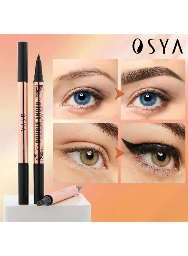 OSYA 2 Way Quick Double-ended waterproof Liquid Eyebrow And Eyeliner - Image 3