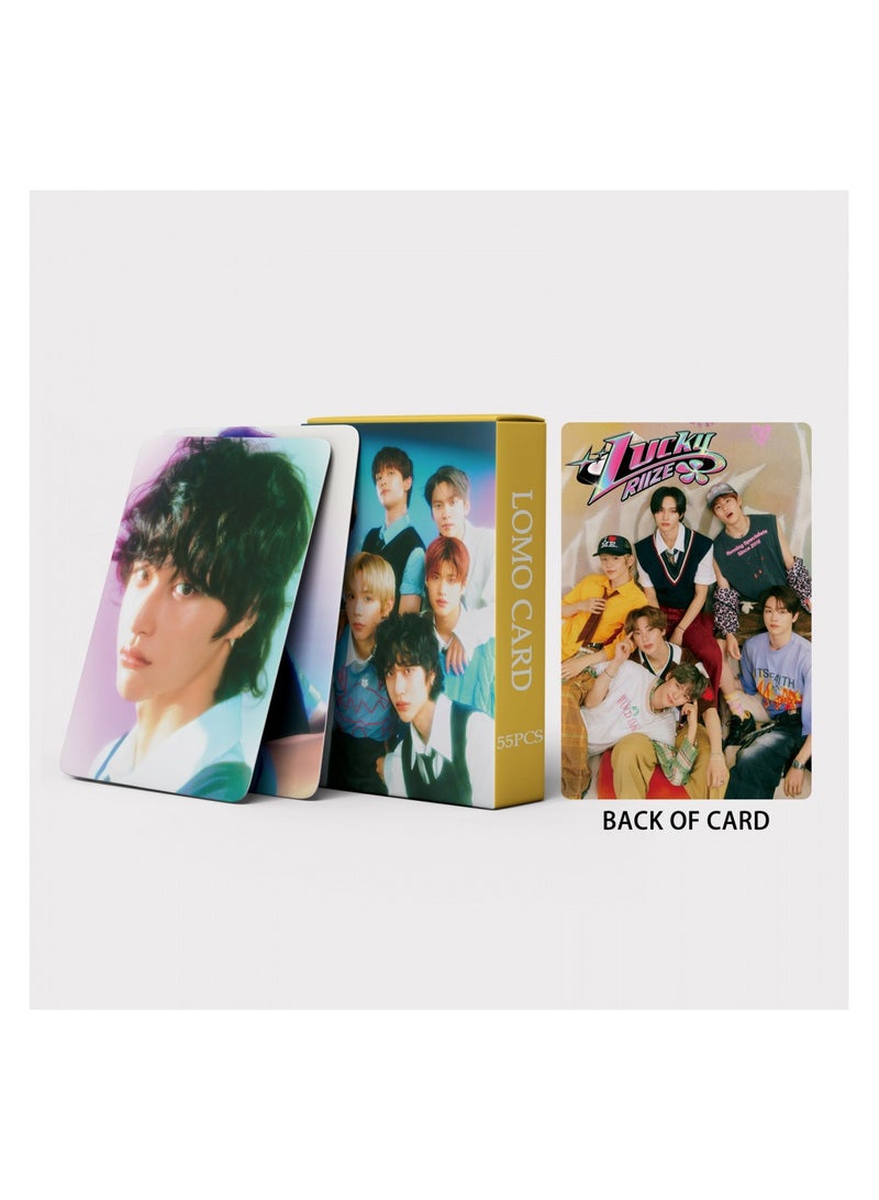 NIBEMINENT 55 Pcs Kpop RIIZE Lucky Lomo Cards Card For Fans Collection Gifts - Image 3