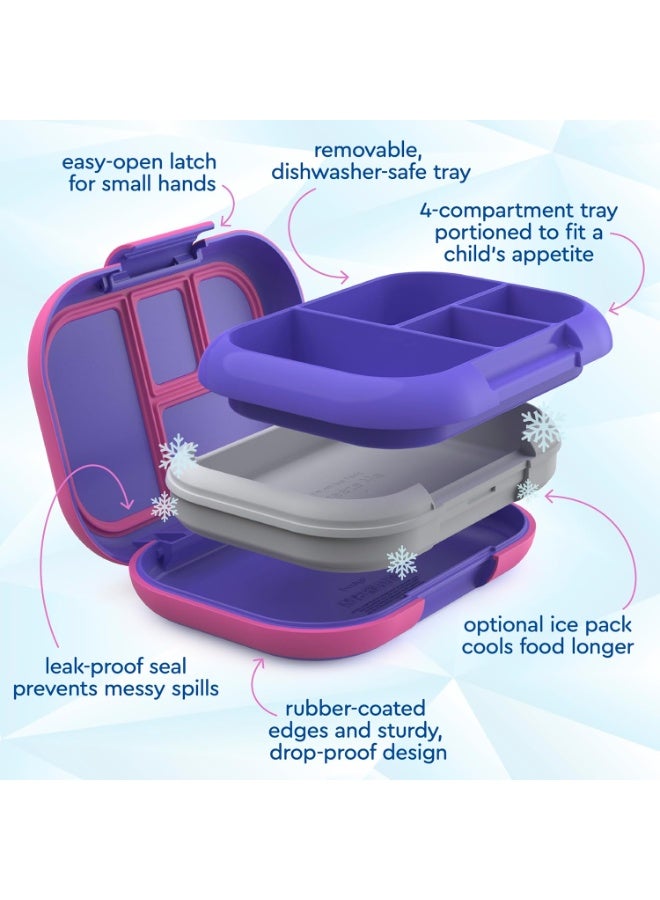 Bentgo Kids Brights Leak Proof, 5 - Compartment Bento - Style Kids Lunch Boxideal Portion Sizes For Ages - Image 2