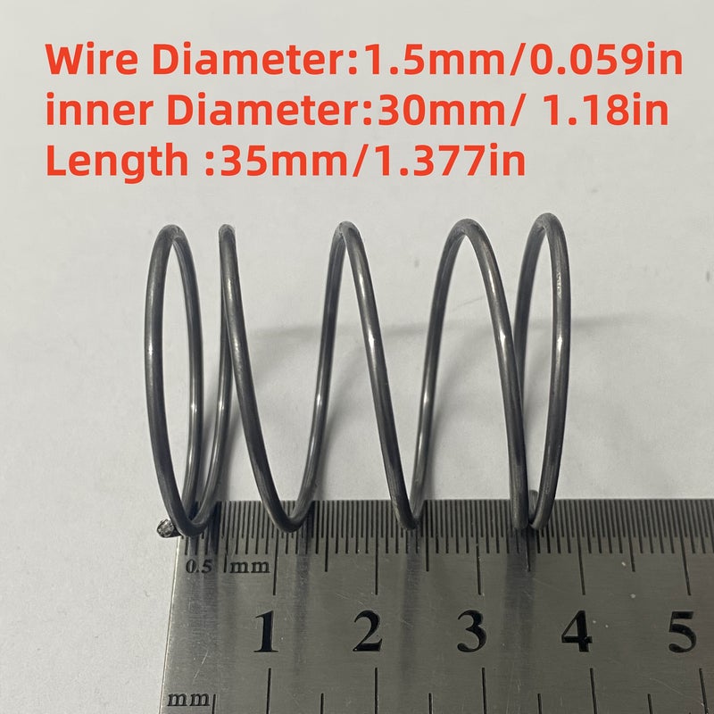Compression Springs 1.5mm Wire Diameter 30mm Outer Diameter 40mm Length 5 Pieces for Home Repairs Toy Assembly and Everyday Essentials - Image 2