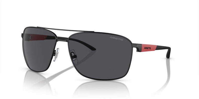 ARNETTE Man Sunglasses Matte Black Frame, Dark Grey Lenses, 65MM - Image 2