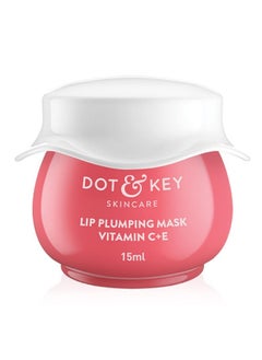 Dot & Key Lip Plumping Mask Vitamin C + E Lingenberry 15ml  - Image 1
