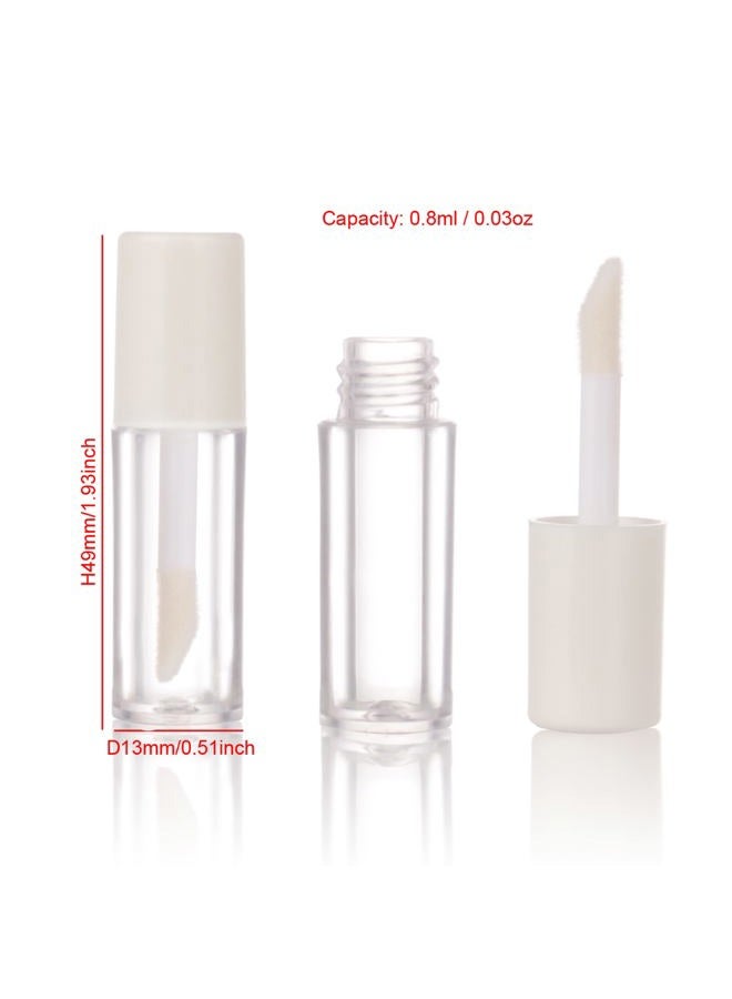 COSIDEA 52pcs Empty White 0.8ml mini lip gloss tubes Sample size lipgloss containers for sample sack lip oil DIY - Image 2