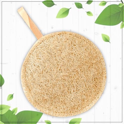GLUN® Natural Loofah Scrubber 1 Piece, Loofah for Effective and Gentle Skin Care, Eco-Friendly Sponge - Image 3