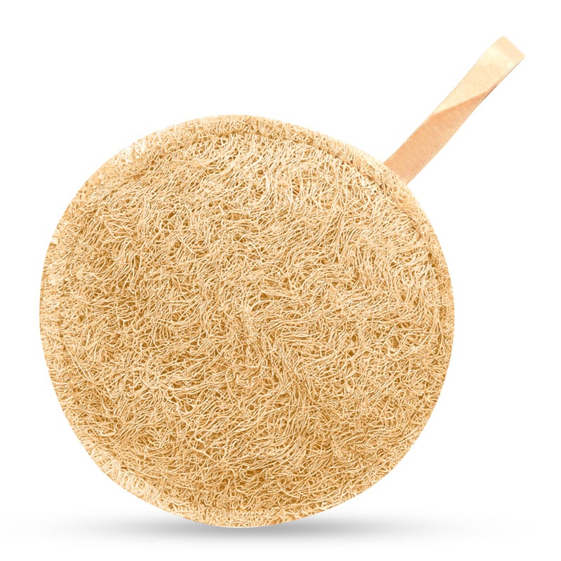 GLUN® Natural Loofah Scrubber 1 Piece, Loofah for Effective and Gentle Skin Care, Eco-Friendly Sponge - Image 4
