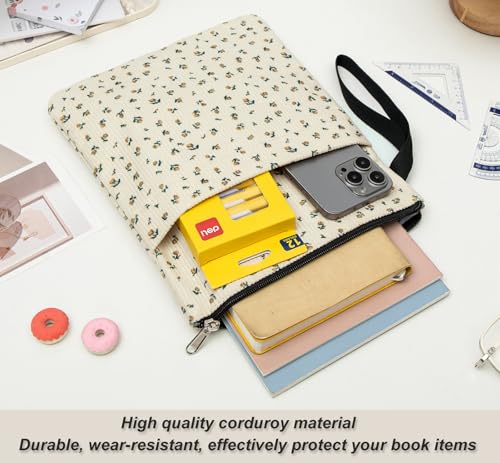 DSIUE Book Sleeve, Book Covers for Paperbacks with Zipper, Book Lover Gifts - Image 4