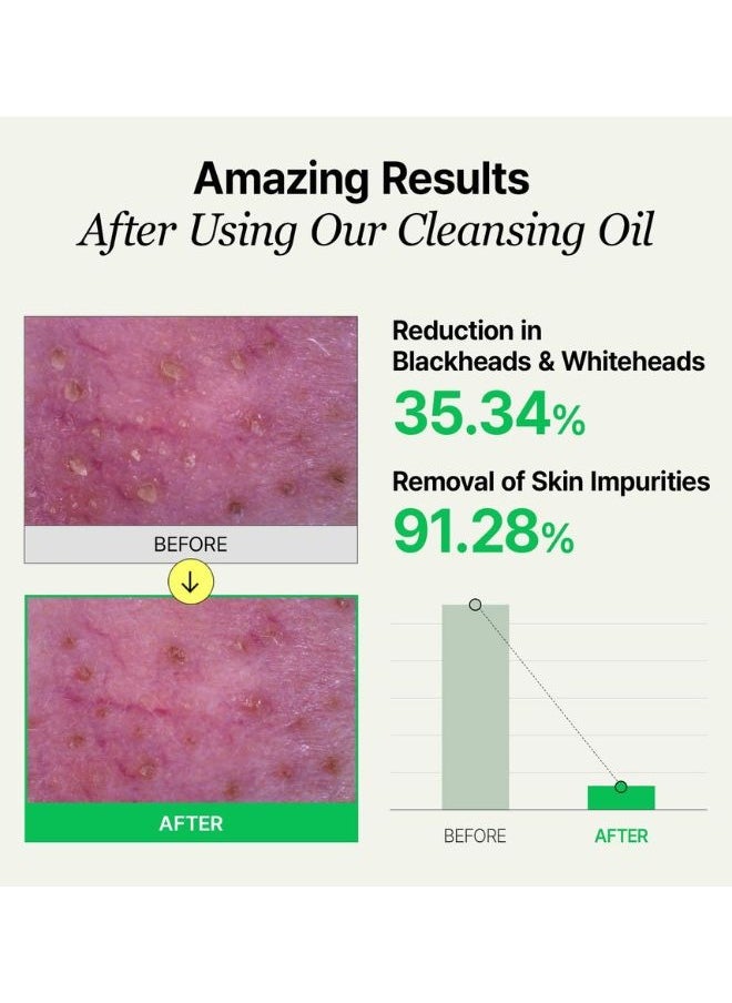 VEGANIFECT - Clean And Glow Green Barley LHA Deep Cleansing Oil 205ml, Korean Skincare, VEGAN Certified, Removing Heavy Makeup, Blackhead and Whitehead, - Image 1