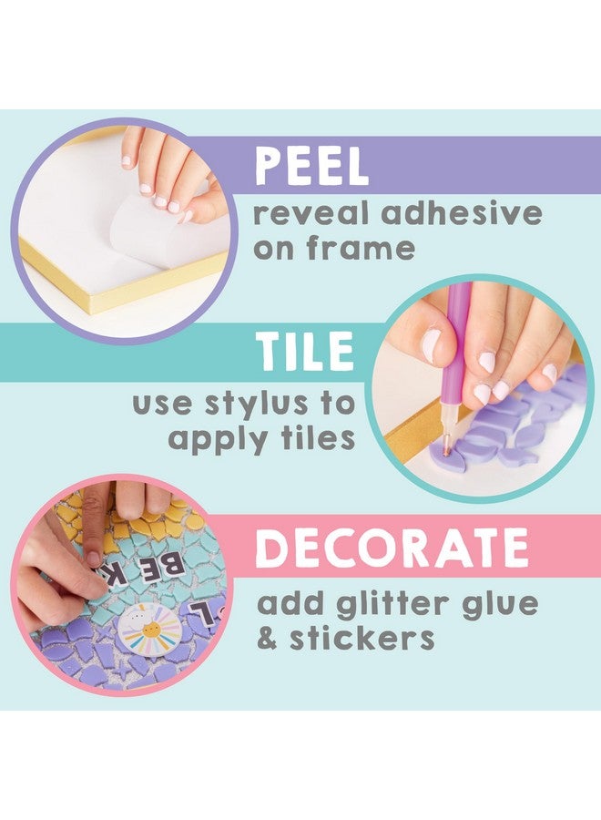 Creativity for Kids Rainbow Mosaic Craft Kit: Valentine Craft Kit for Kids, Gifts for Girls and Boys Ages 7-10+, Diamond Painting for Kids - Image 5