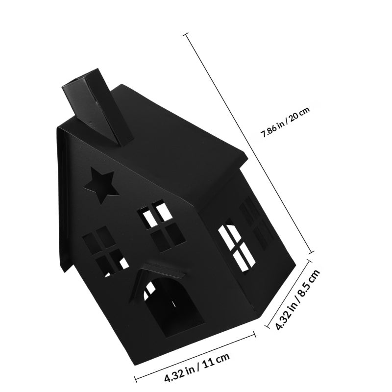 🏠 حامل شموع على شكل بيت بتصميم عتيق للديكور المثالي لمركز الطاولة - Image 2