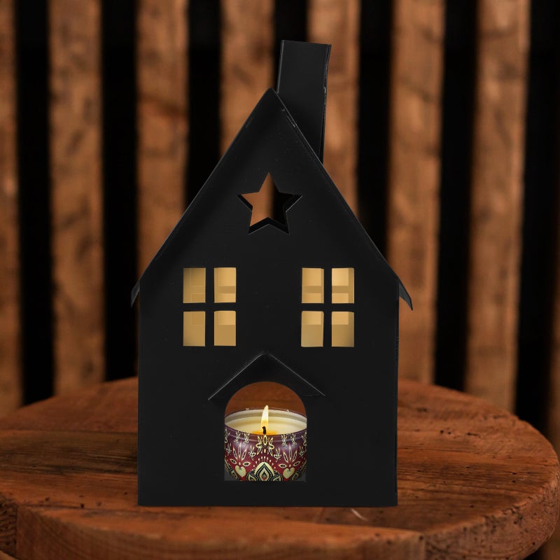 🏠 حامل شموع على شكل بيت بتصميم عتيق للديكور المثالي لمركز الطاولة - Image 5
