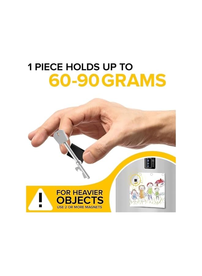 promass 120 Pcs Magnetic Tape, Self Adhesive Magnetic Squares Flexible Sticky Magnets Peel and Stick Magnetic Sheets, Magnetic on one Side and Adhesive on The Other - Image 3