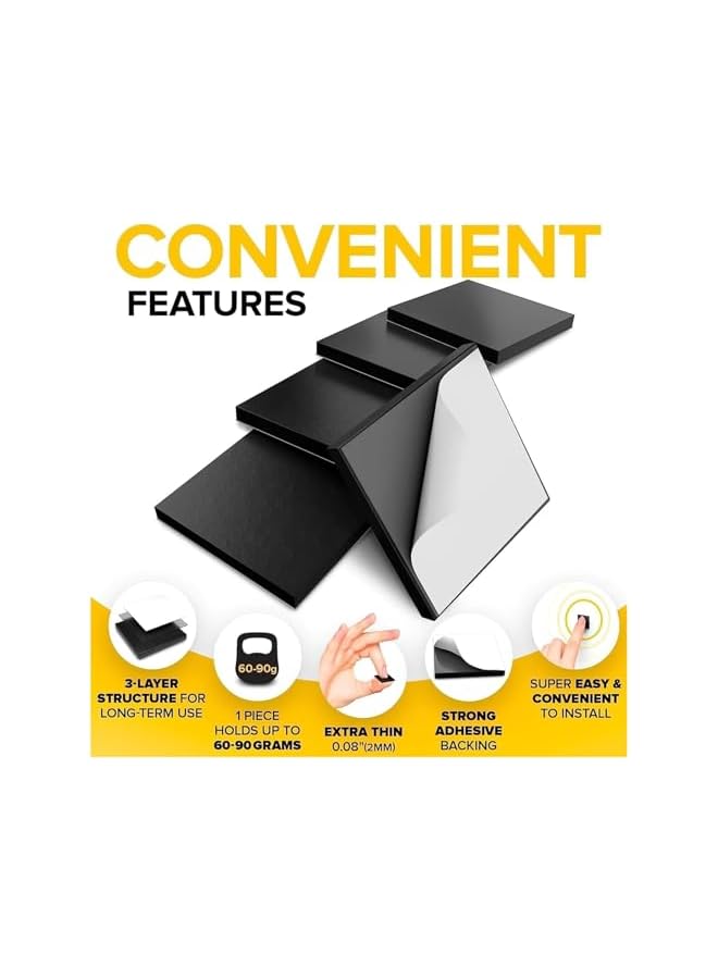 promass 120 Pcs Magnetic Tape, Self Adhesive Magnetic Squares Flexible Sticky Magnets Peel and Stick Magnetic Sheets, Magnetic on one Side and Adhesive on The Other - Image 4