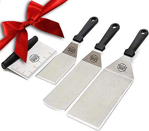Grillers Choice Griller's Choice Stainless Steel Griddle Spatula Set- Durable, Commercial Quality, Dishwasher Safe- Ideal for Hibachi, Griddle Grills, Camping & Entertaining on Blackstone and Griller's Choice Griddle - Image 1