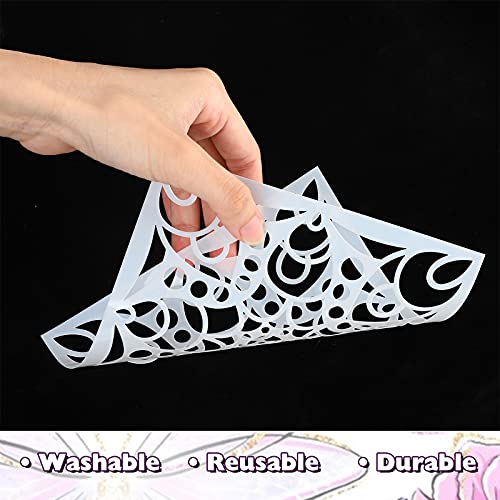 Tenare 25 Pieces Mandala Reusable Stencil Mandala Dot Painting Template Wall Furniture Floor Tile Painting Stencil DIY Painting Drawing Template for Rock Stones Wall Fabric Furniture, 2 Sizes - Image 3