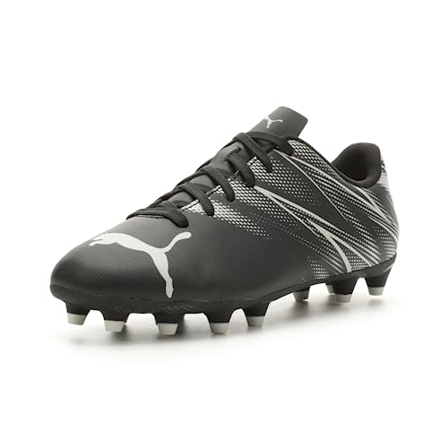 PUMA Attacanto Firm, Artificial Ground Soccer Cleats Sneaker, Black-Silver Mist, 5.5 US Unisex Little Kid - Image 1