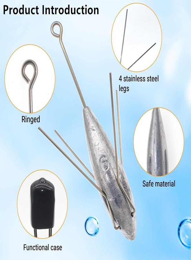 Gefischtter Sputnik Sinker Fishing Weights Lead Fishing Equipment Long Tail Surfing Casting Spider Sinkers for Catfish Saltwater Beach Sand Ocean (2oz - 4pcs) - Image 4